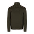 Dark green knit sweater with quarter-zip, perfect for country clothing and outdoor hunting