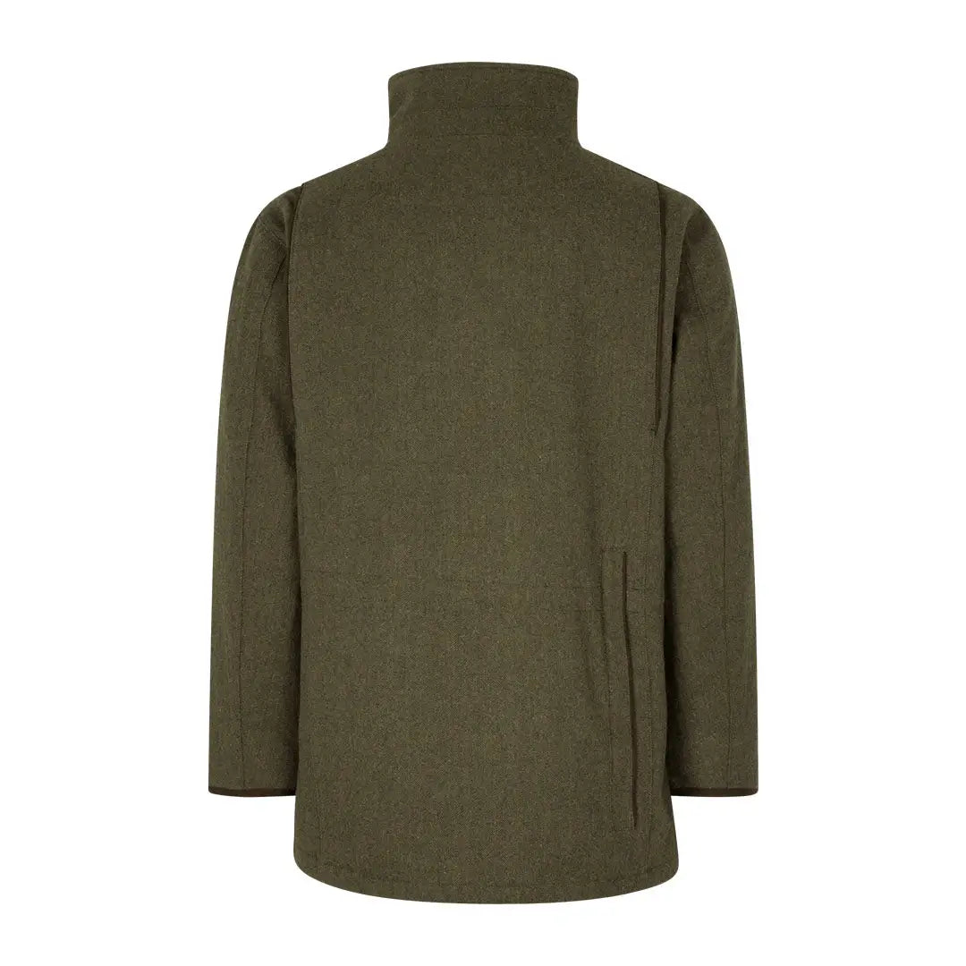 Olive green Seeland Hillside Jacket featuring a high collar and side pockets