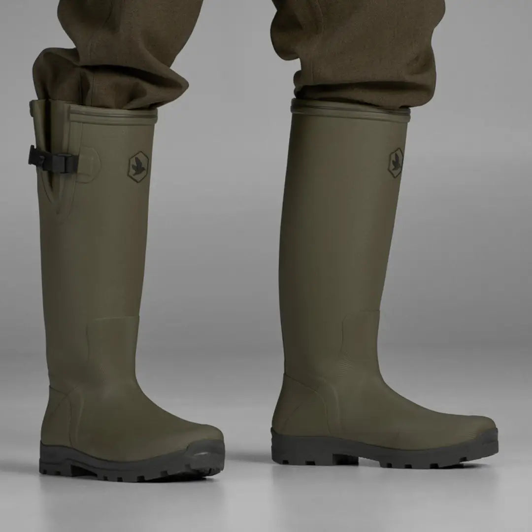 Seeland Key Point Wellington Boots in olive green, perfect all-round rubber boots