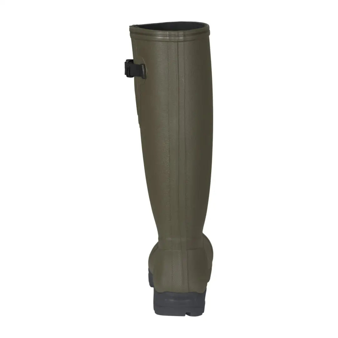 Tall olive green Seeland Key Point Wellington Boot with black sole and adjustable strap