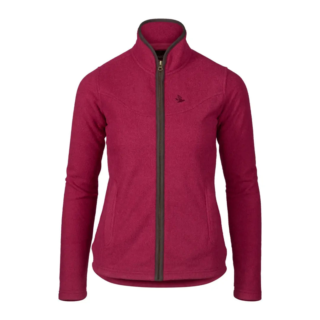 Magenta Seeland Ladies Woodcock Fleece full-zip jacket with high collar style