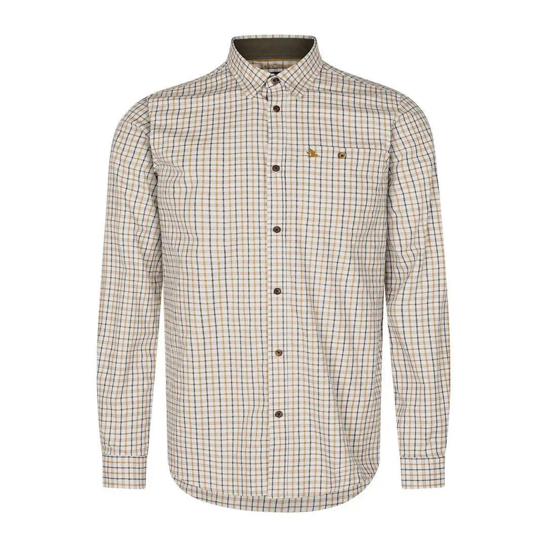 Checkered button-down Seeland Oxford Shooting Shirt with smart details and breathable cotton blend