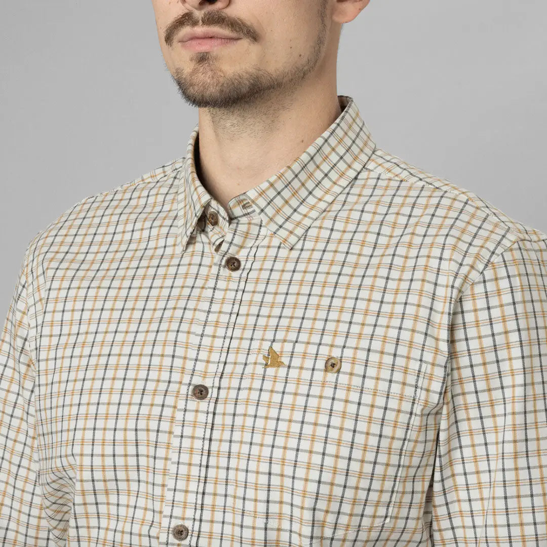 Plaid Seeland Oxford Shooting Shirt with smart details and breathable cotton blend