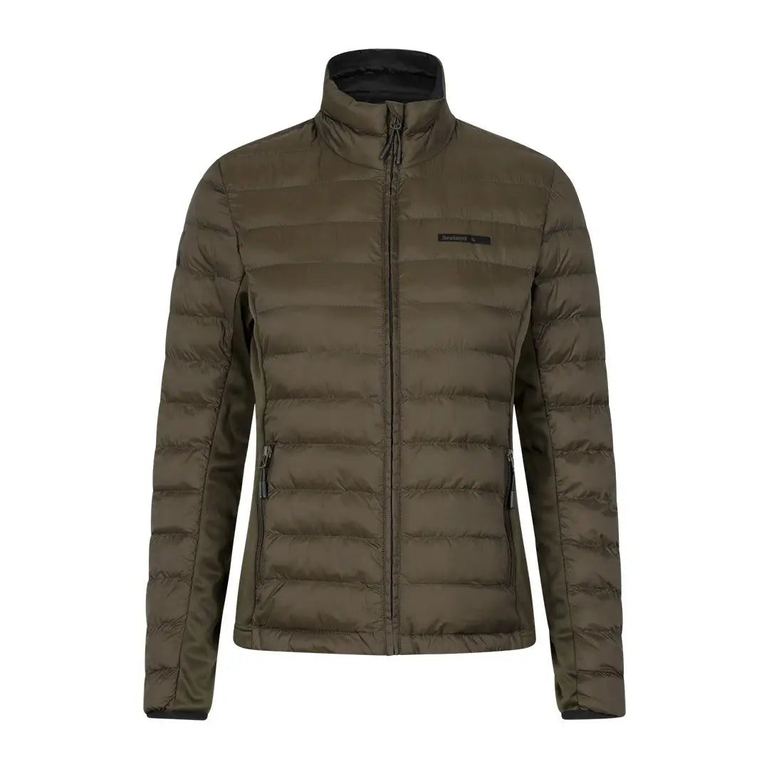 Olive green Seeland Therma Jacket, perfect quilted hunting gear for country clothing