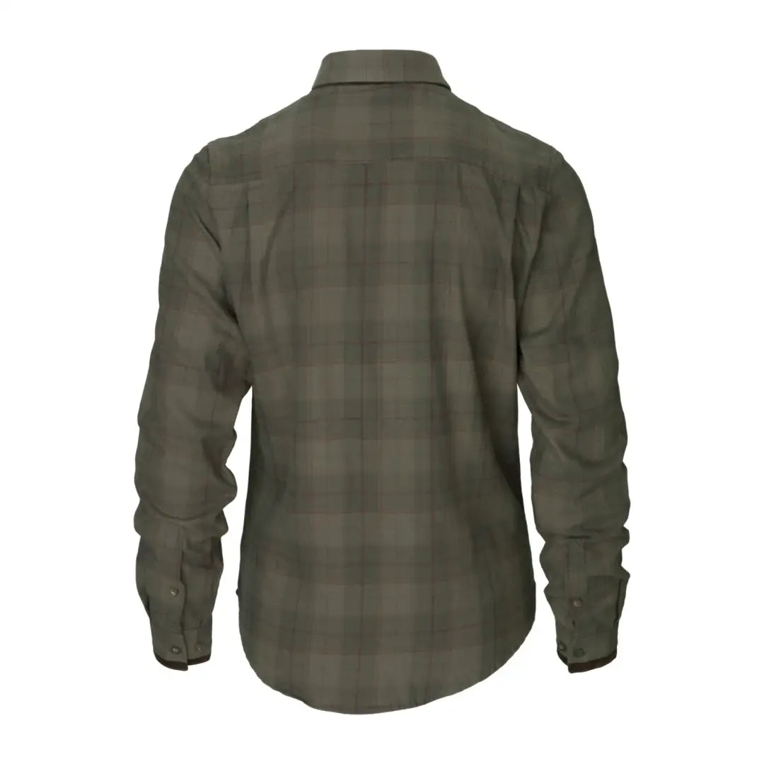 Olive green plaid button-up shirt from Seeland Womens Range for stylish outdoor vibes