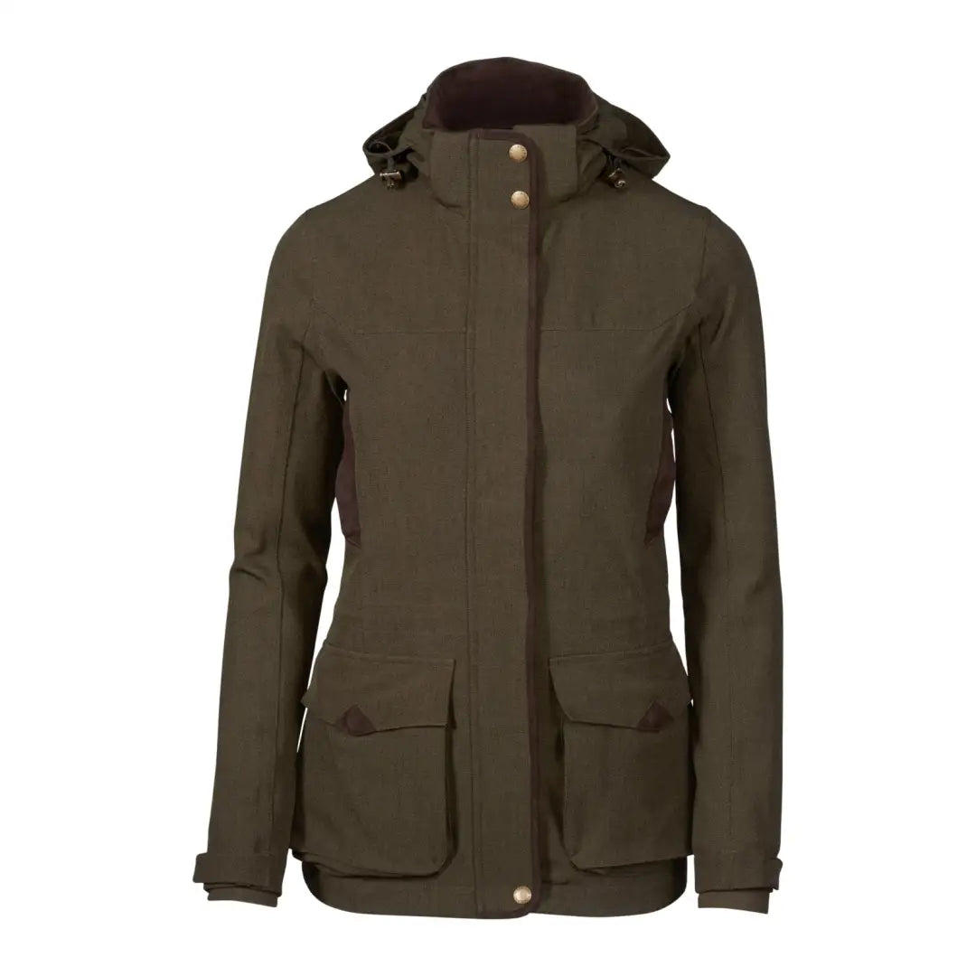 Dark green Seeland Women’s Woodcock Advanced Jacket with pockets and zipper front