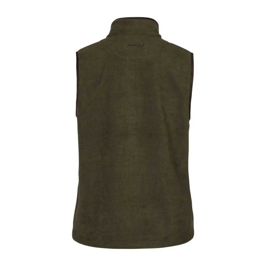 Dark green Seeland Woodcock Earl Fleece Waistcoat with high collar for warmth and style