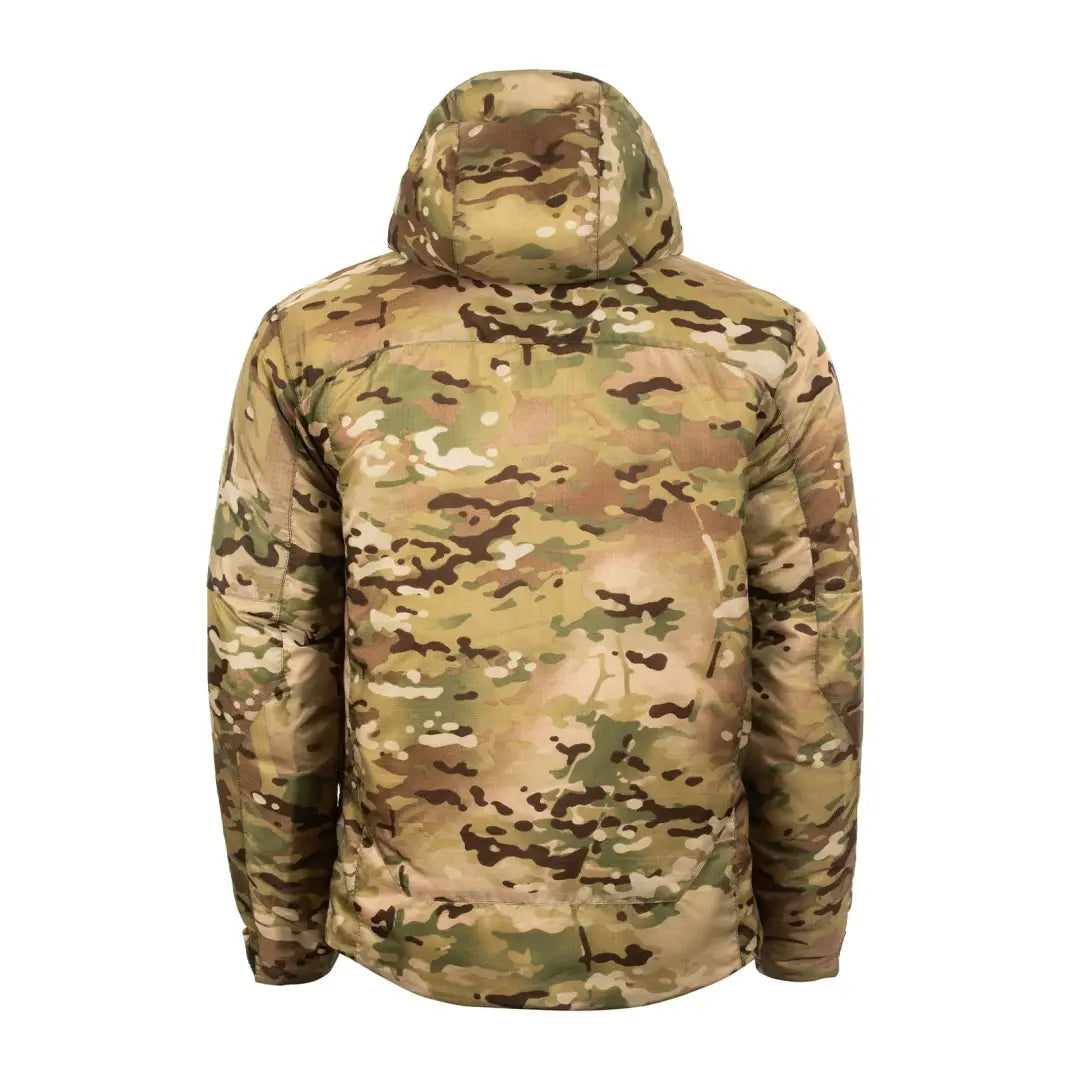 Camouflage Snugpak Arrowhead Technical Insulated Jacket with a hood for outdoor adventure