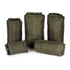 Olive green Snugpak Dri-Sak waterproof dry bags in various sizes made of lightweight nylon fabric