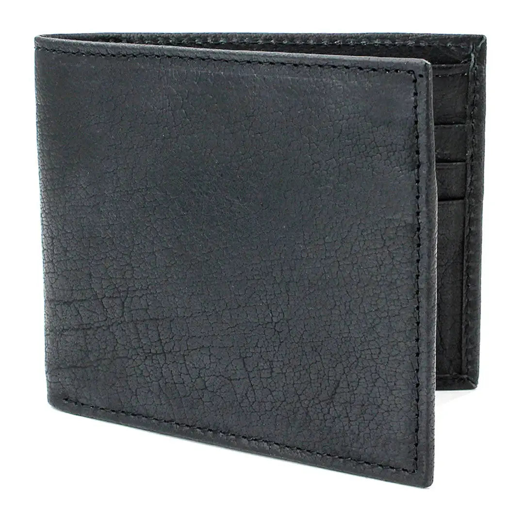 Black leather bifold wallet from Sophos, a stylish grain leather wallet for everyday use