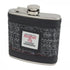 Hip flask in gray Harris Tweed fabric, perfect for country clothing and hunting adventures