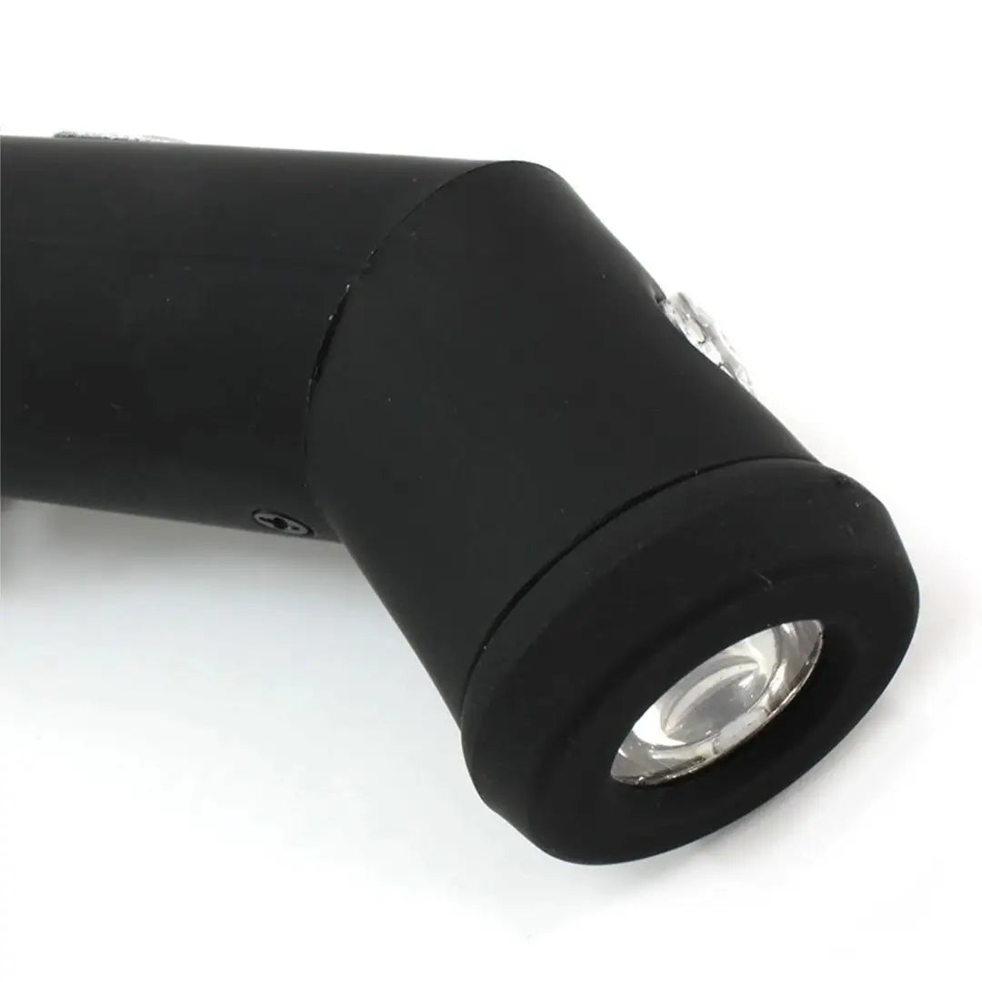 Black handheld flashlight with focused LED lens from Sophos Umbrella Black Short Auto Torch