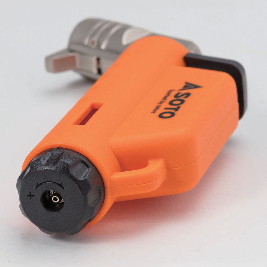 Orange and silver Soto Micro Torch Horizontal perfect for precision heating tasks