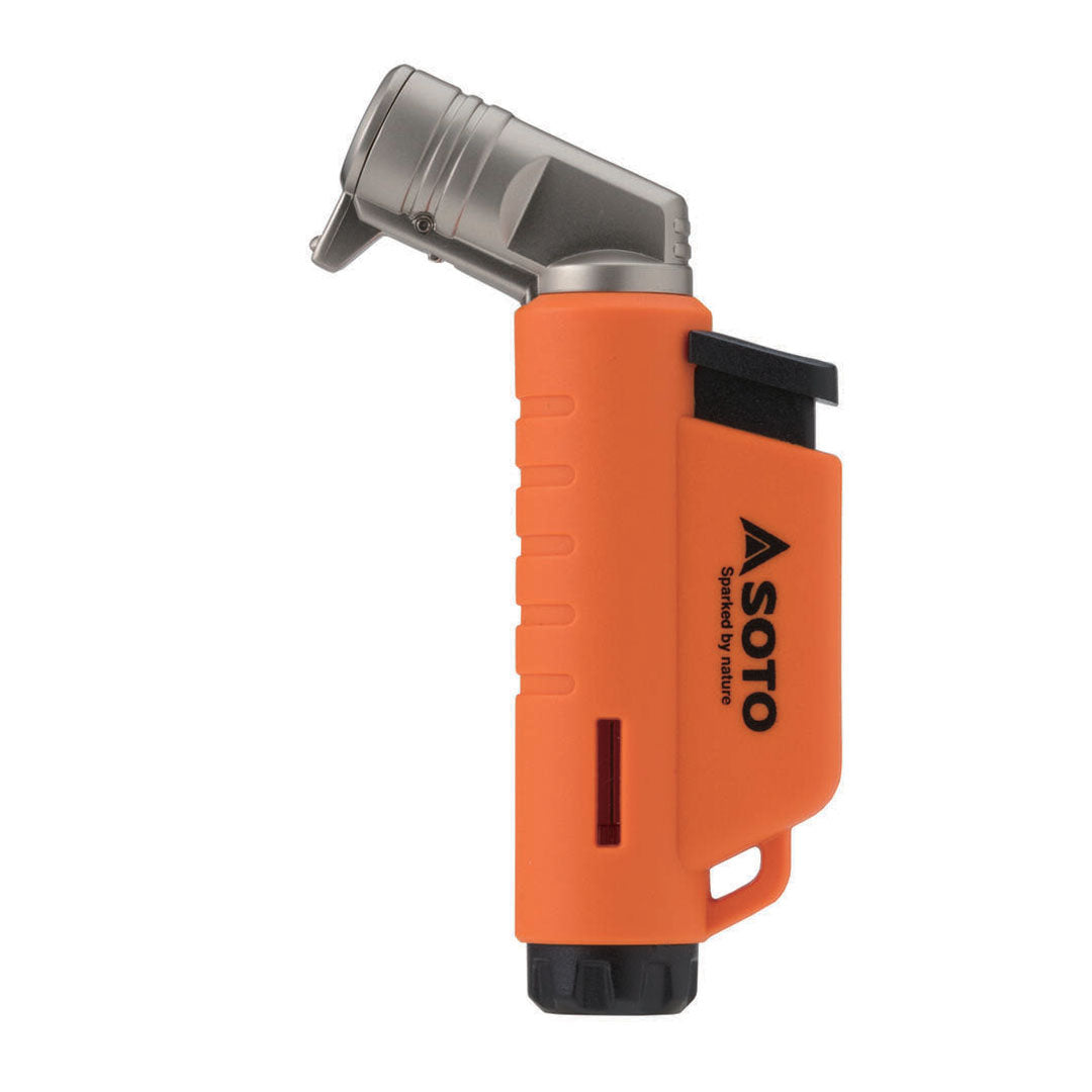 Orange and silver Soto Micro Torch horizontal, perfect for precision lighting