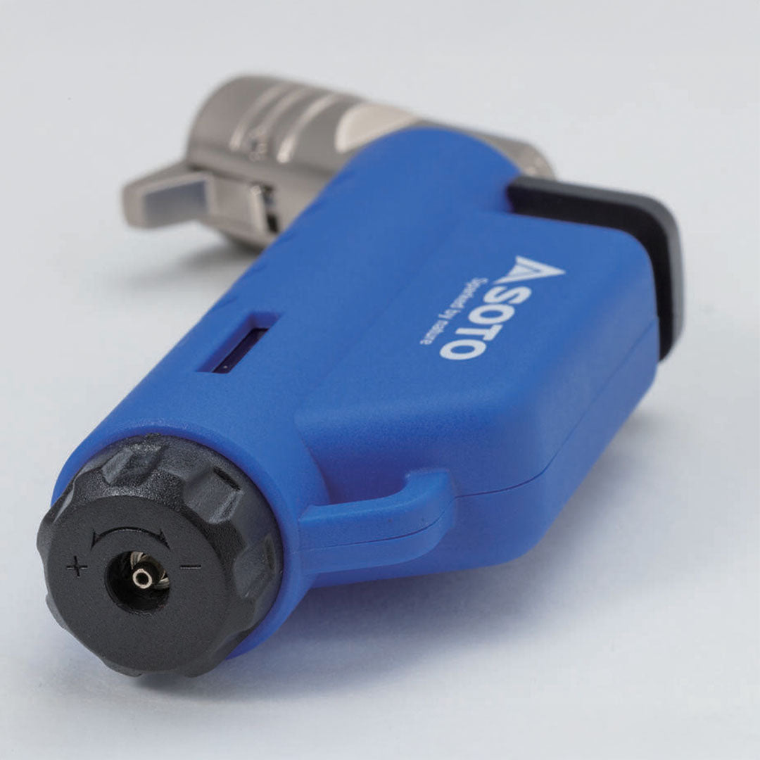 Blue and silver Soto Micro Torch, perfect for all your micro torch vertical needs