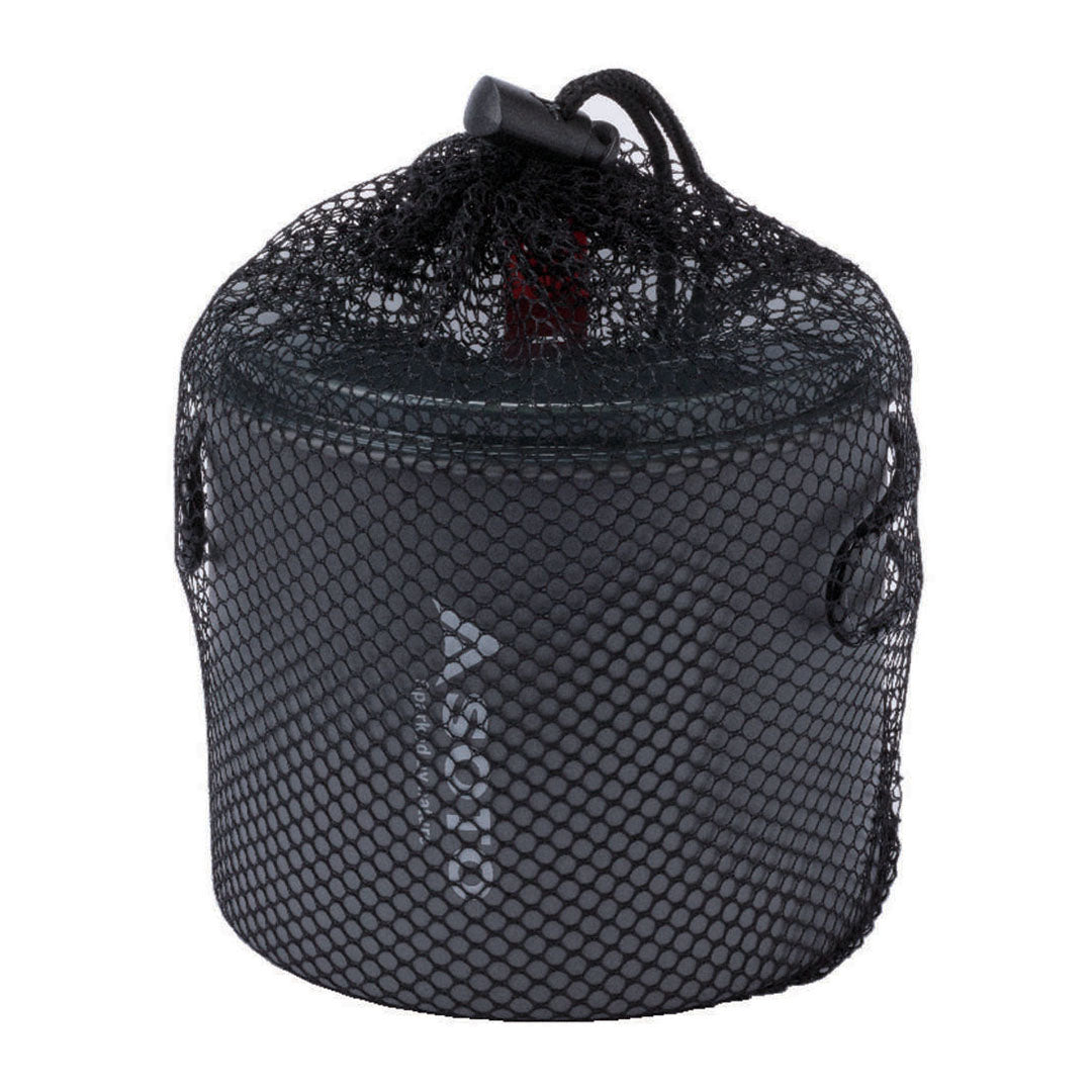 Camping cookware in a mesh bag for Soto New River Pot, perfect for outdoor adventures