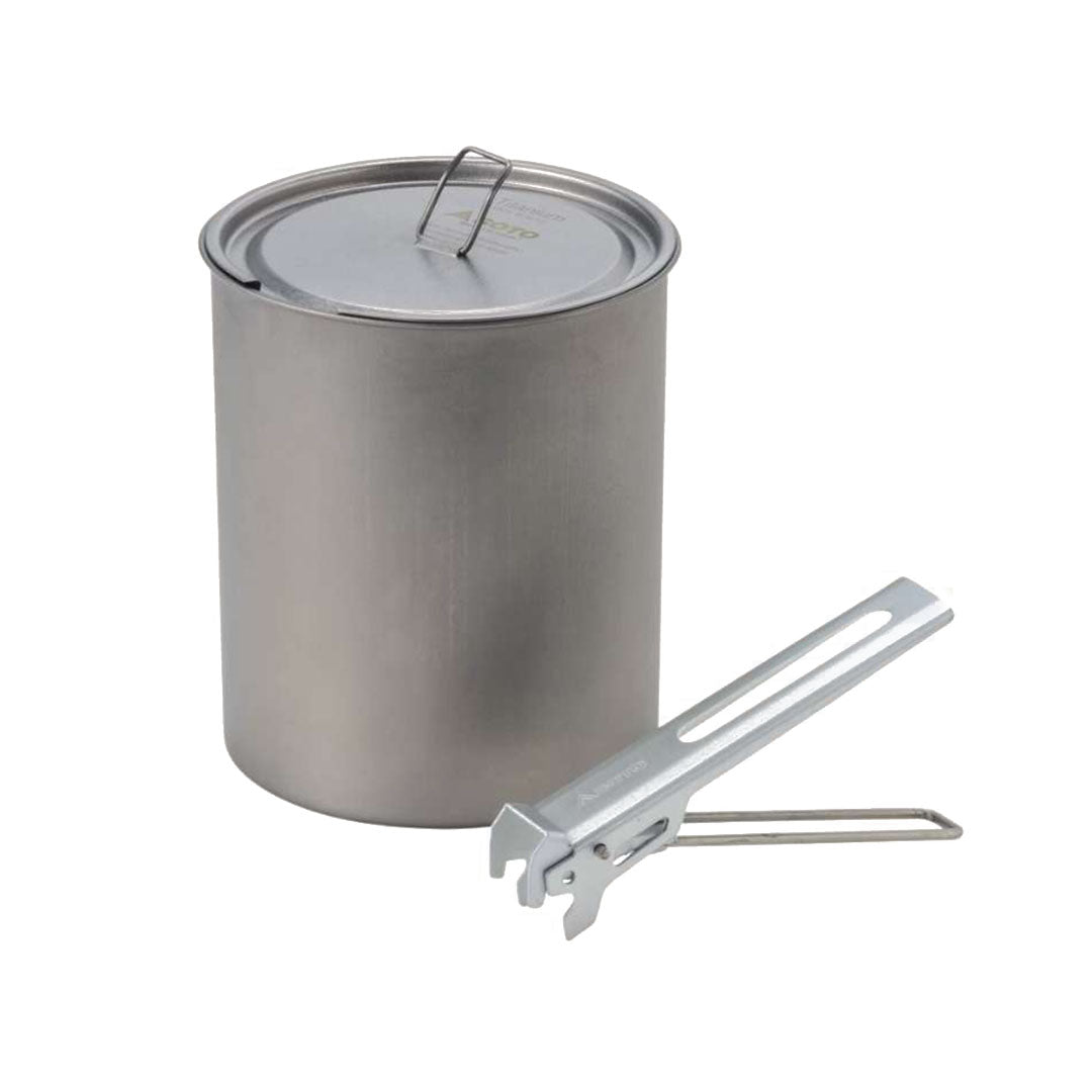 Soto Titanium Pot 750 is a lightweight titanium backpacking pot with lid and handle