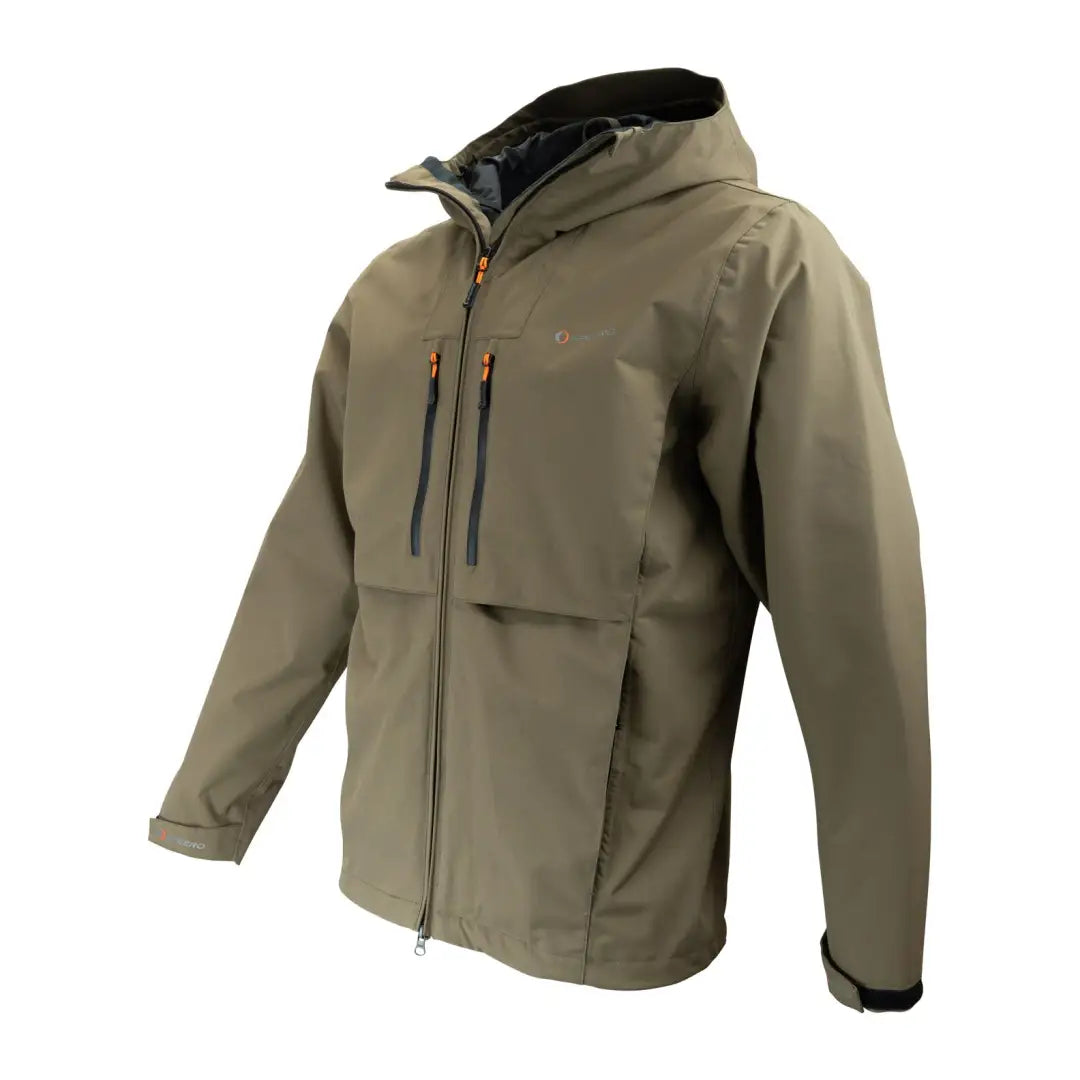 Tan Speero Adara Jacket with full-length zipper and multiple pockets for outdoor fun