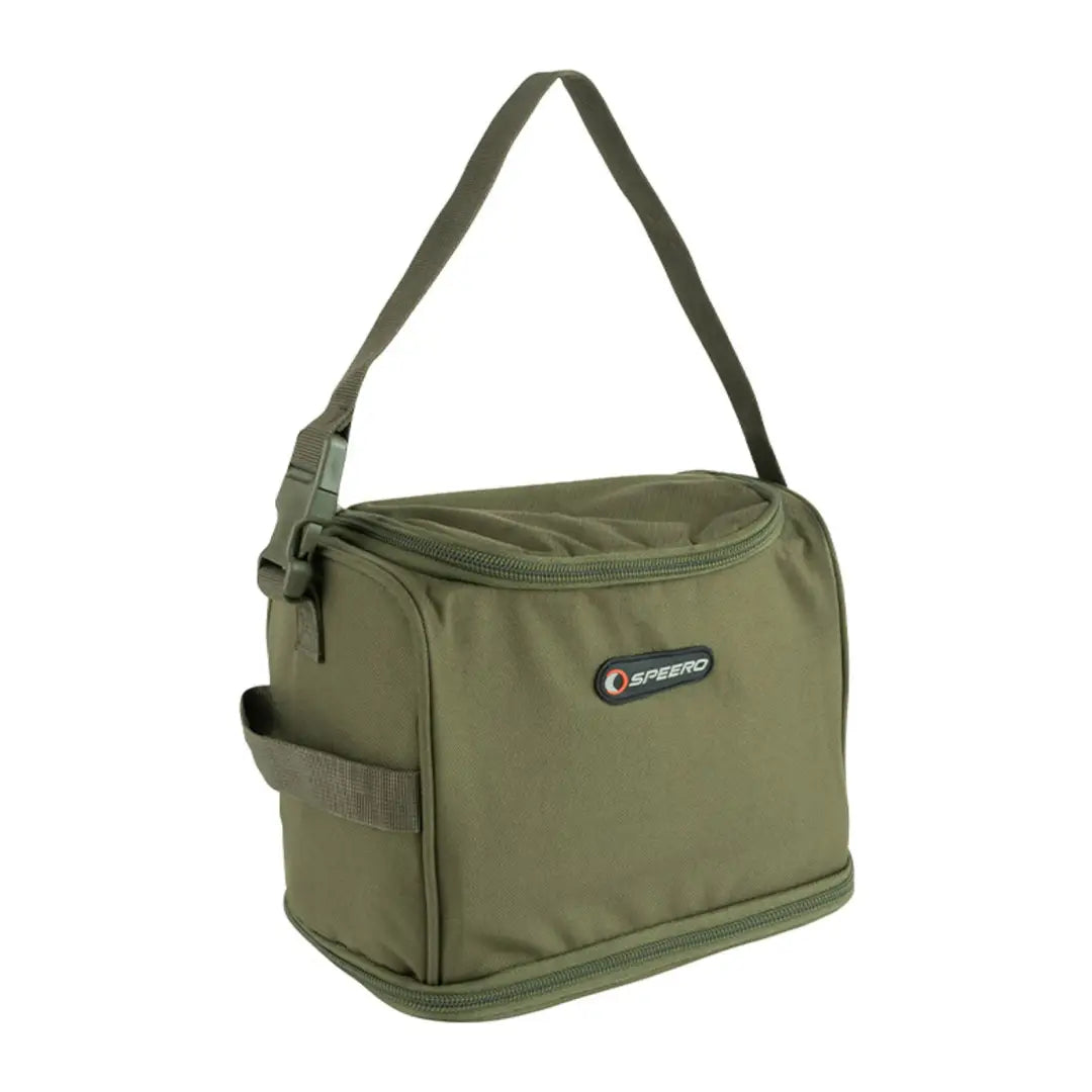 Olive green Speero Air Dry Bag cooler with shoulder strap for outdoor adventures