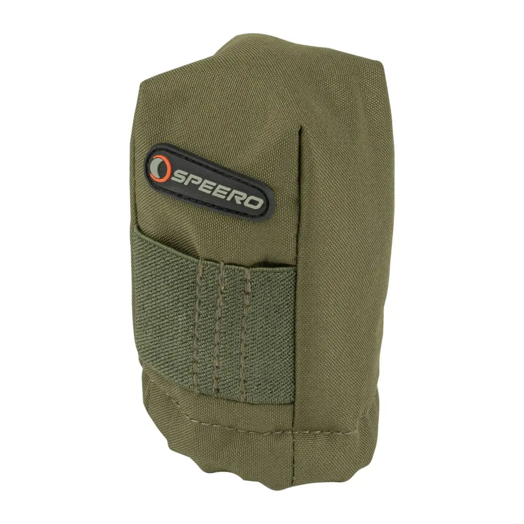 Olive green Speero Alarm Pouch with utility bag design and logo patch