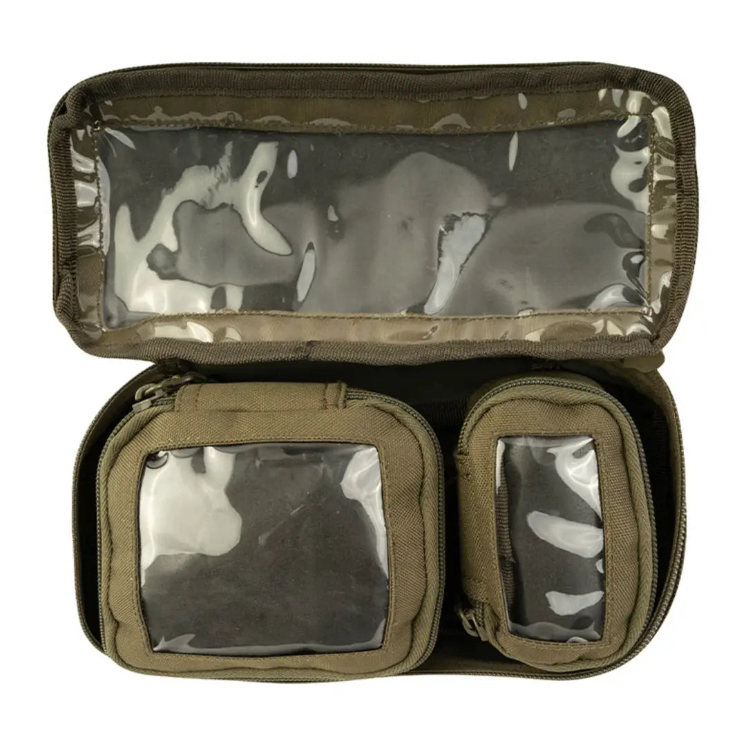 Speero Clear View Pouches Kit with military-style organizer and clear plastic compartments