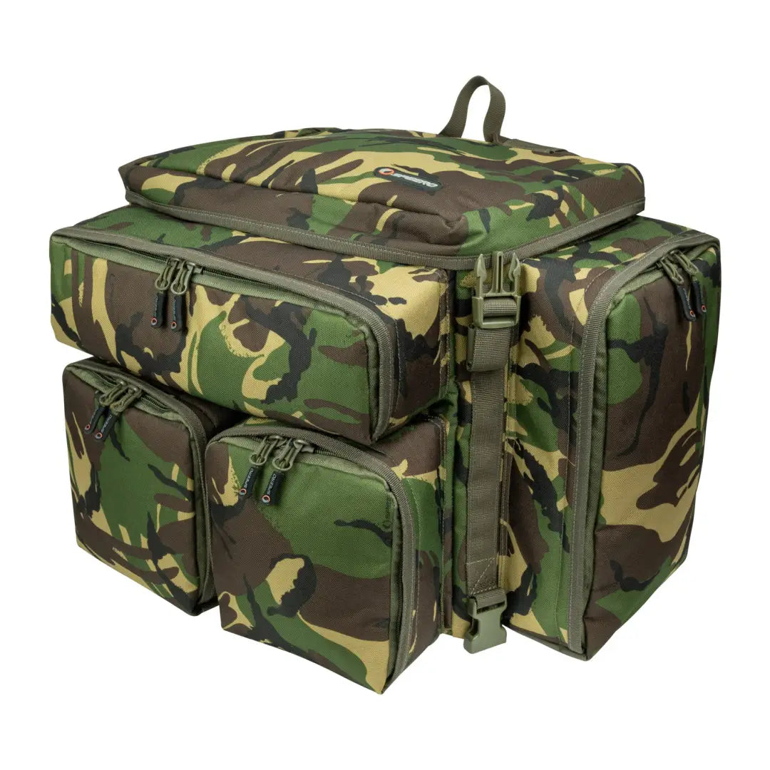 Camouflage-patterned Speero Compact Rucksack with multiple compartments and straps