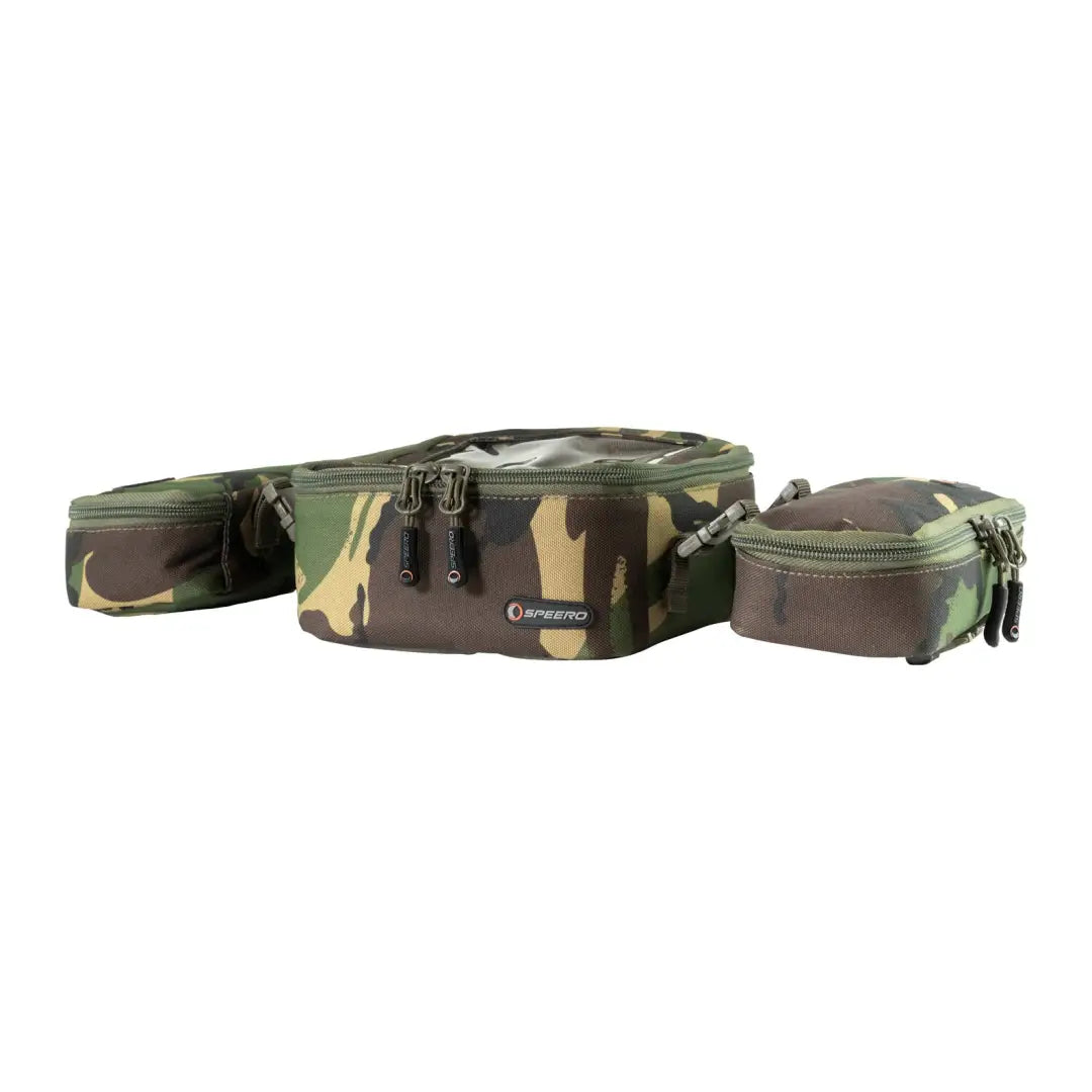 Camouflage-specked Speero End Tackle Combi Bag DPM with two handy pouches