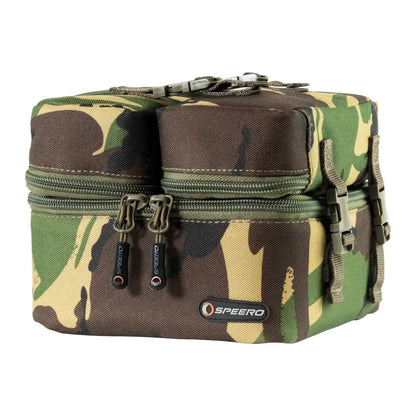 Camouflage Speero End Tackle Combi Bag with multiple zippered compartments