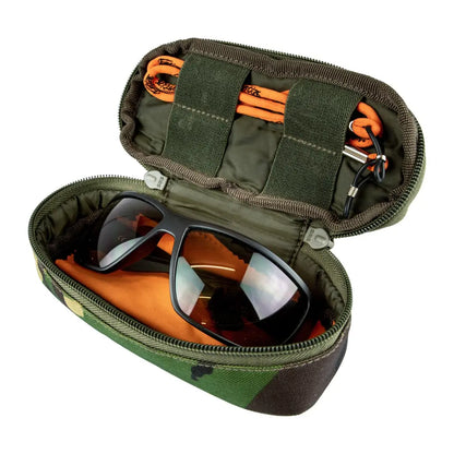 Olive green tactical sunglasses case with compartments from Speero Hook Sharpening Pouch