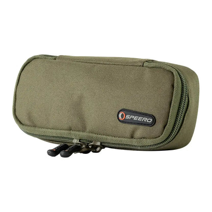 Olive green Speero Hook Sharpening Pouch with zip and logo for easy gear storage