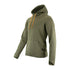 Olive green Speero Merga Hoodie with orange drawstrings and front pocket