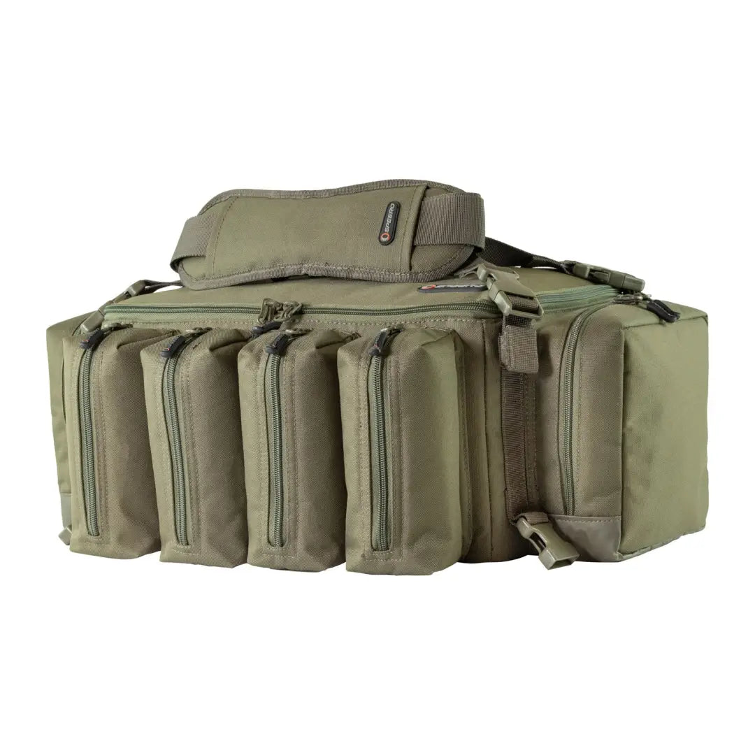 Tactical olive green Speero Modular Bait Bag for todays carp angler with sized external pockets