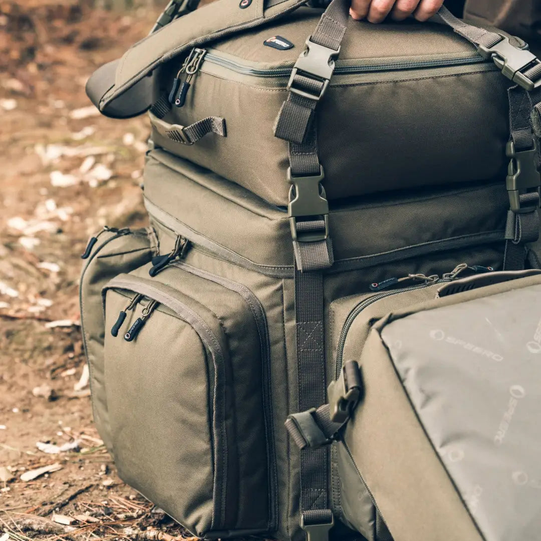 Rugged tactical backpack with multiple compartments from the Speero Modular Cool Bag