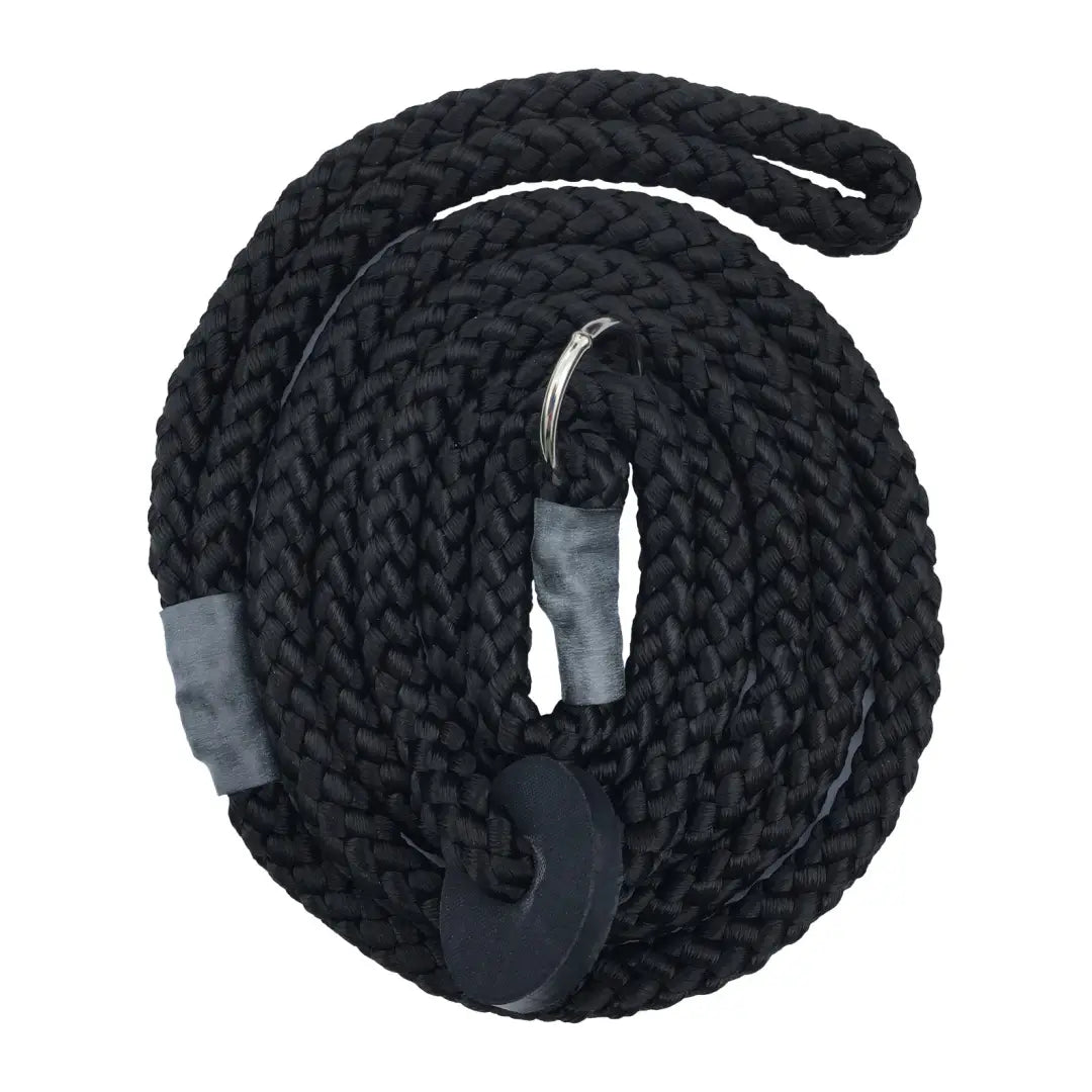 Black braided rope slip lead with metal hook and rubber handle from Sporting Saint Country Classic Slip