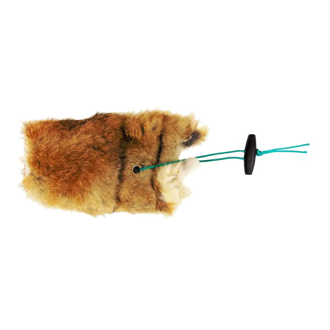 Furry mouse cat toy with string from Sporting Saint Rabbit Dummy for playful fun