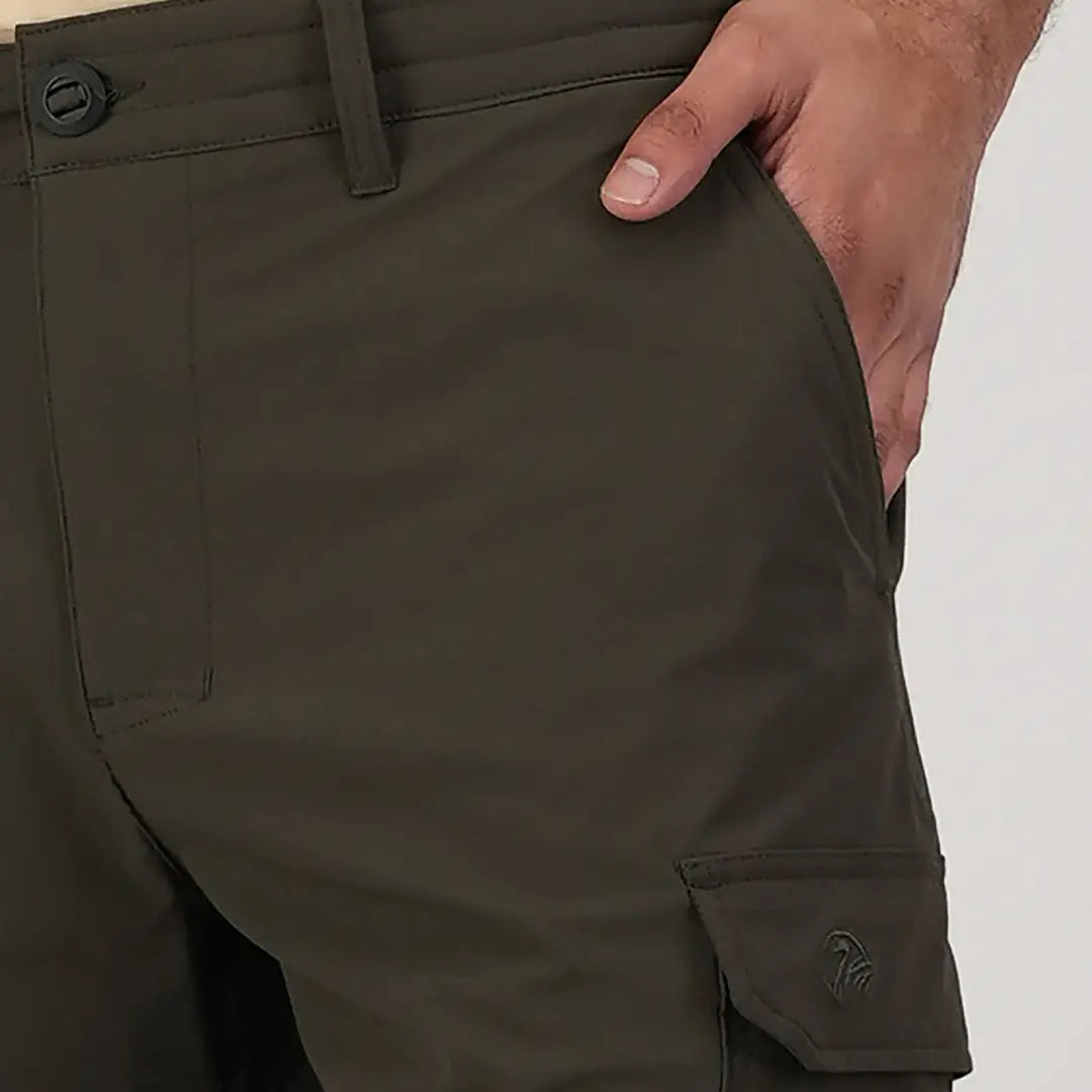 Dark green Lawson Walk Shorts with handy side pockets perfect for outdoor adventures