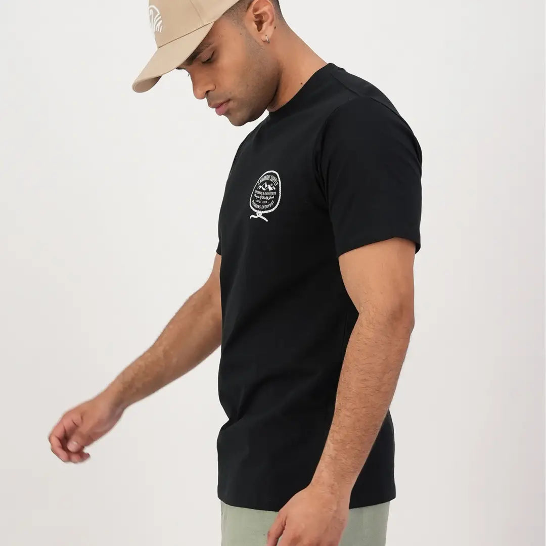 Black Swanndri Old Ties Printed T Shirt perfect for country clothing lovers and outdoor adventures