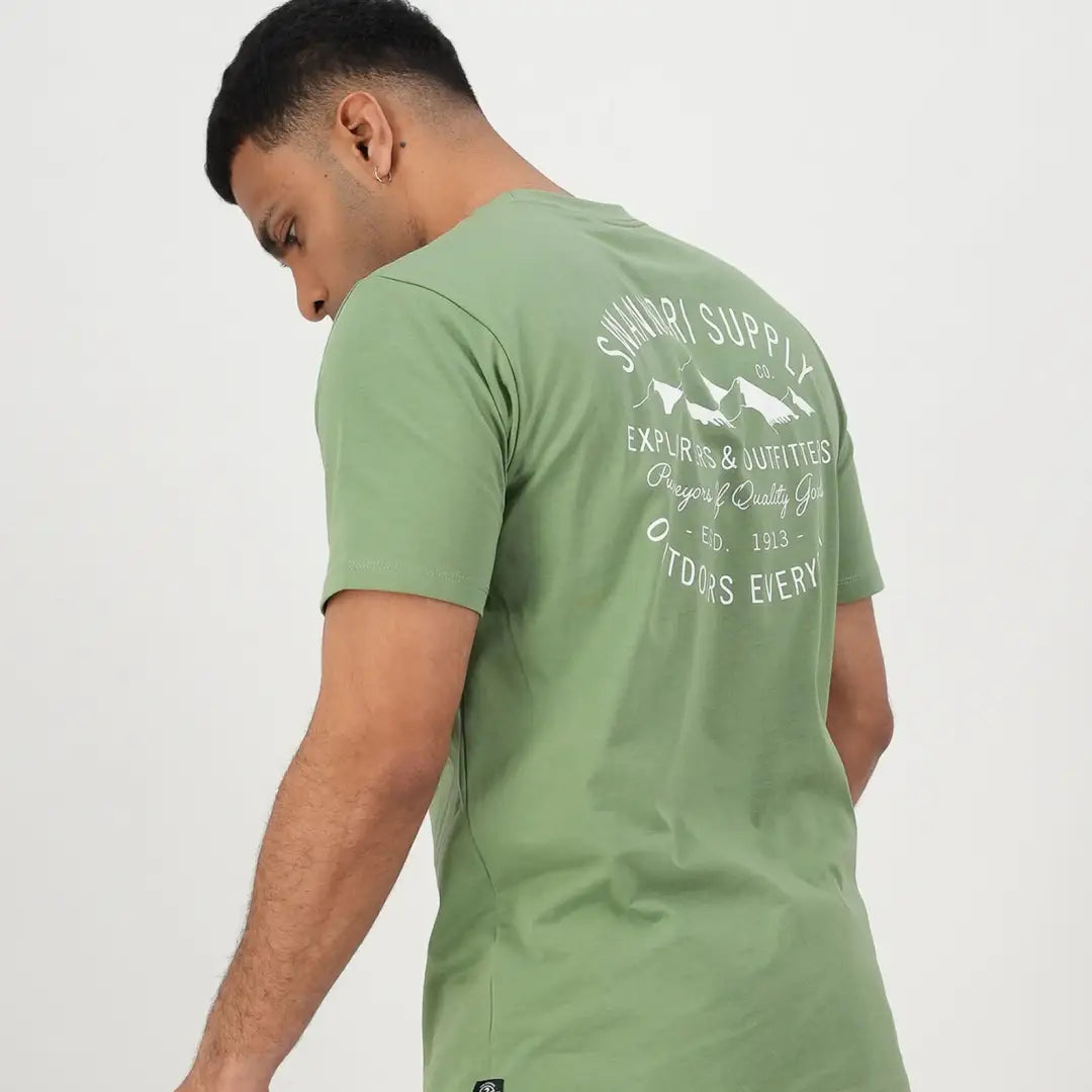 Green Swanndri Old Ties Printed T Shirt perfect for country clothing and outdoor adventures