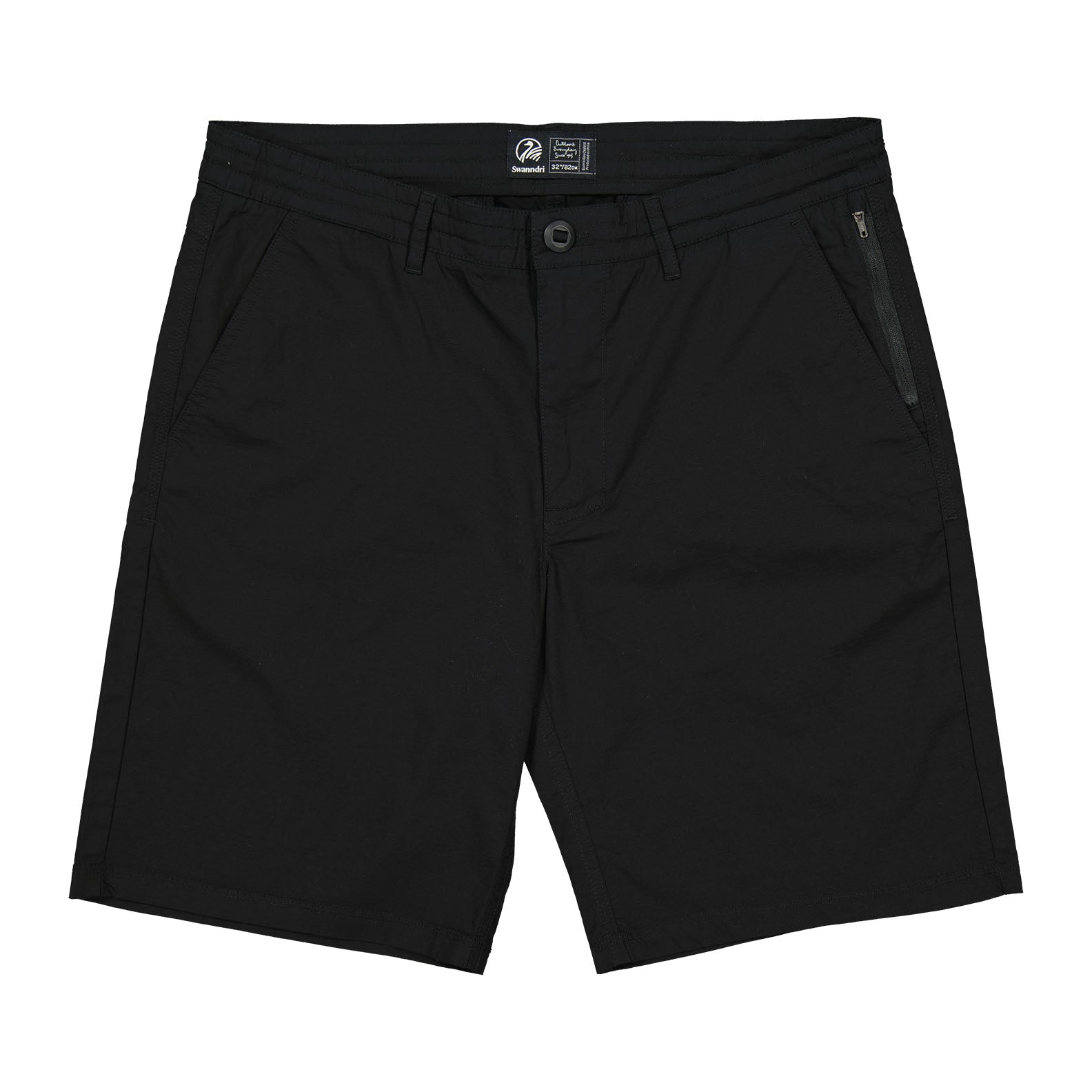 Black casual shorts from Swanndri Omaha V2 Hybrid Men’s Shorts for comfy style