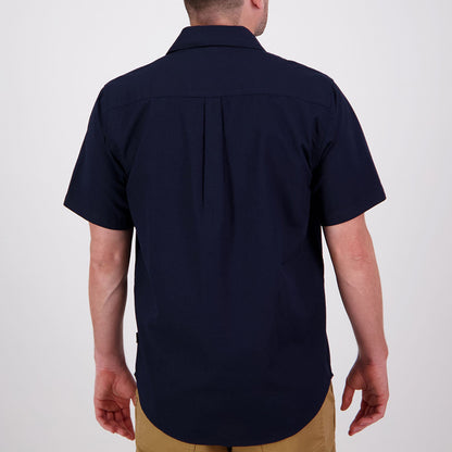 Navy short-sleeved shirt from Swanndri Paihia, perfect for country clothing and hunting