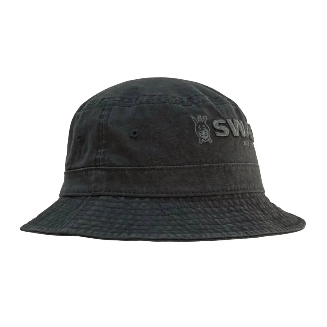 Cool Black Swazi Bucket Hat with SWAT text, perfect for country clothing and outdoors adventures