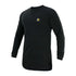 Black Swazi Long Sleeve Micro Top with small yellow logo on chest. Perfect for everyday wear