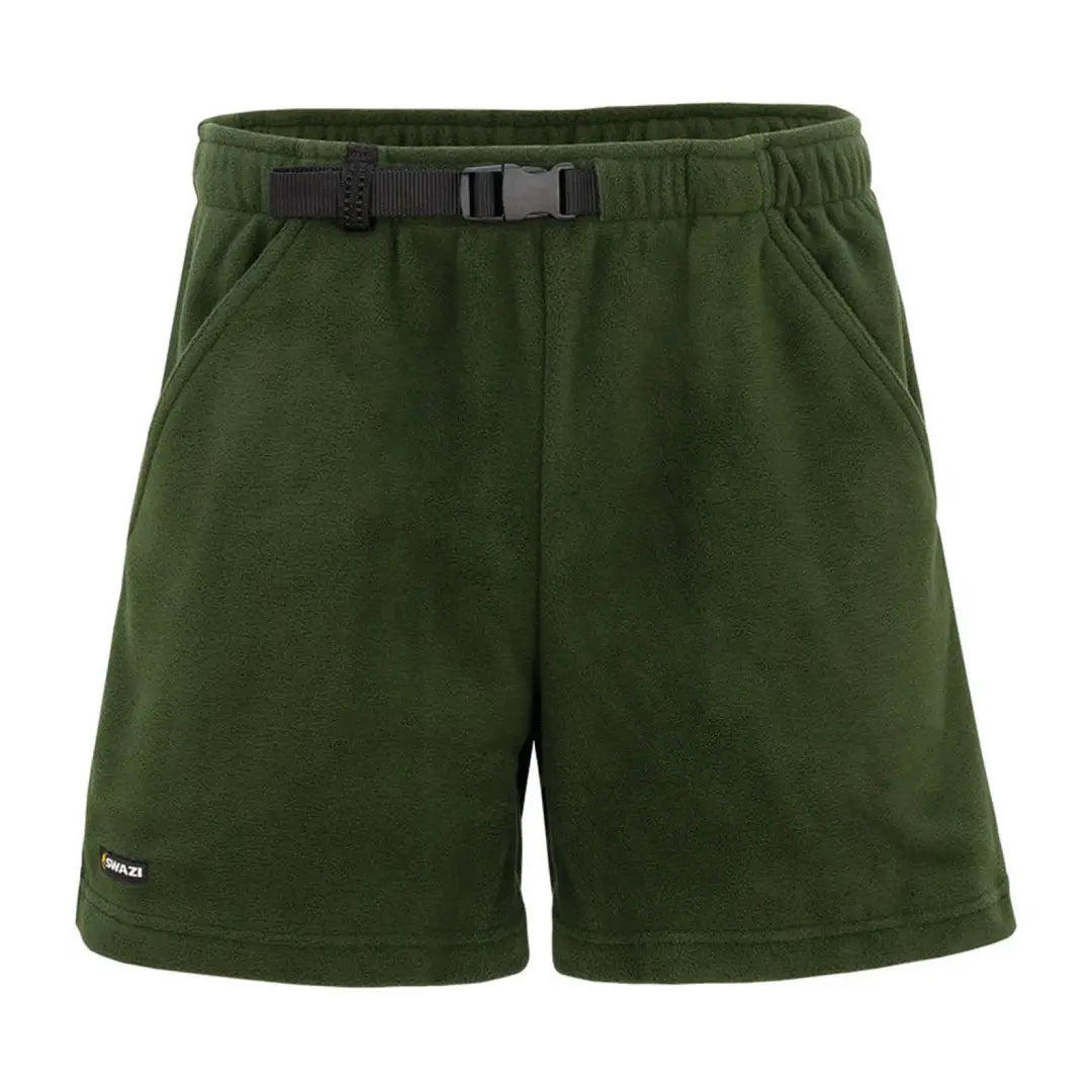 Dark green Micro Driback Shorts with adjustable waist belt for ultimate comfort