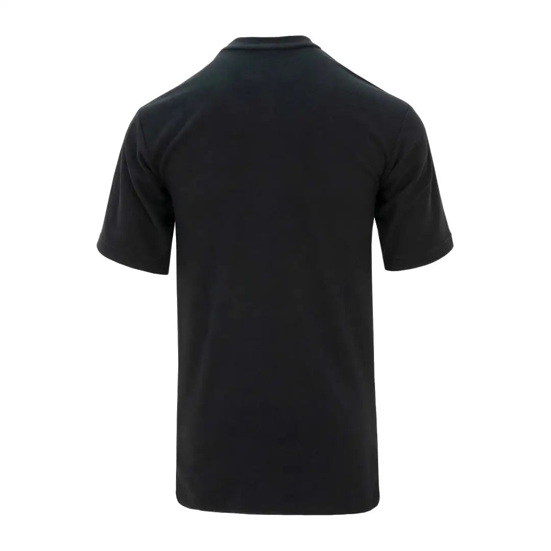 Stylish black short-sleeved polo shirt from Swazi Micro, perfect for country clothing and hunting