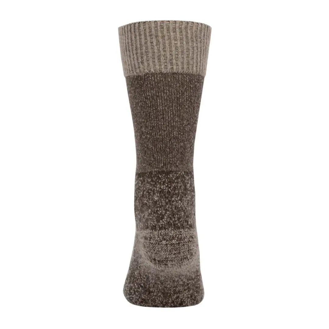 Thick Swazi Original Cabin Socks in two-tone design, featuring merino wool and possum fur