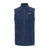 Navy blue Swazi Sherpa Vest with zipper front and multiple pockets for extra style