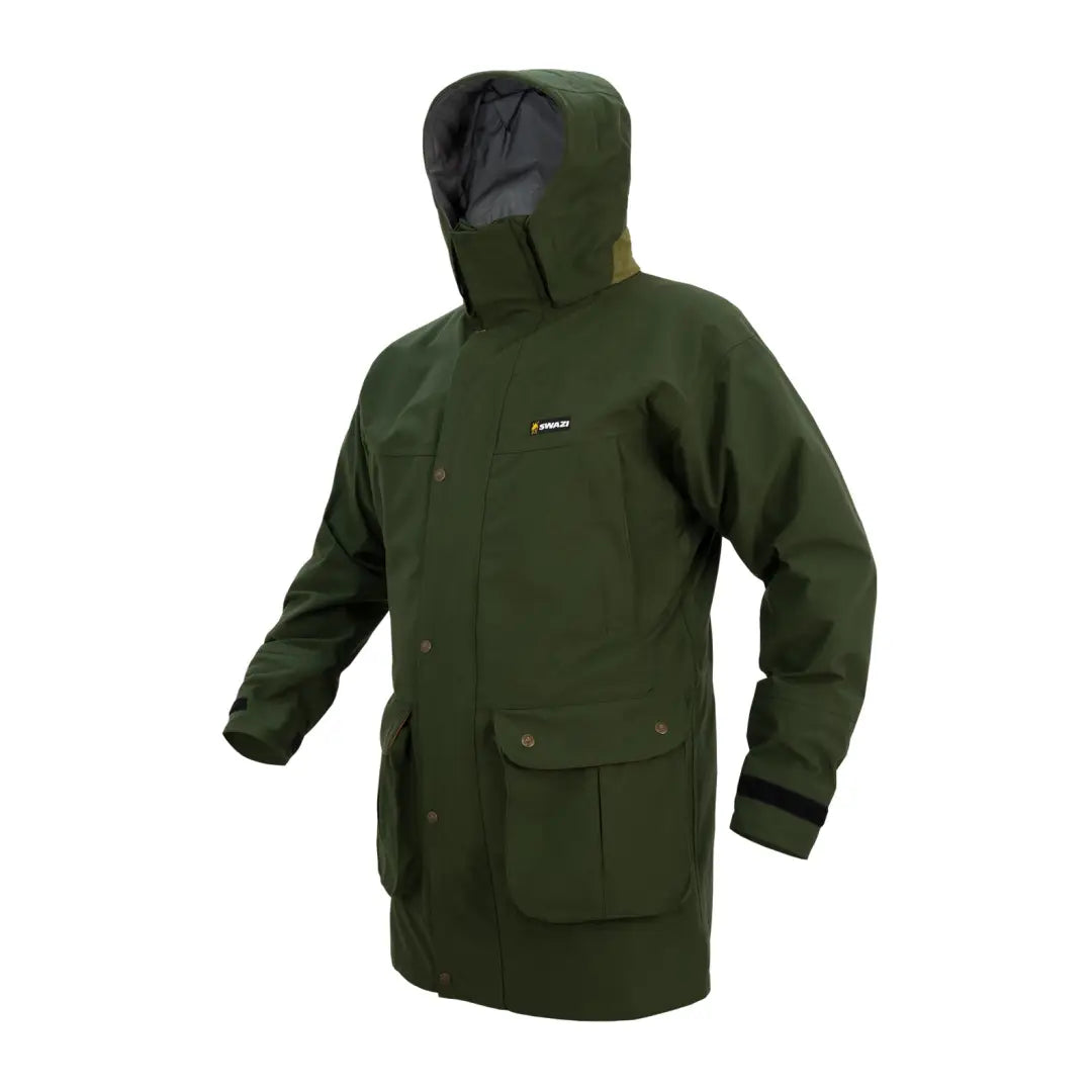 Dark green Swazi Wapiti XP Jacket, perfect for outdoors person wanting stylish rain wear