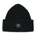 Black knit Tilley Alpine Beanie with logo patch perfect for any casual outfit