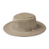 Beige Tilley T5MO Organic Airflo Hat with wide brim, mesh band, and metal eyelet