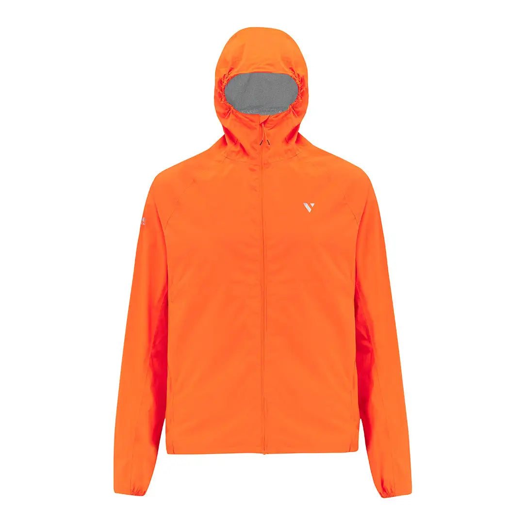 Bright orange Venture Ultralight Running Jacket with zipper for ultimate performance